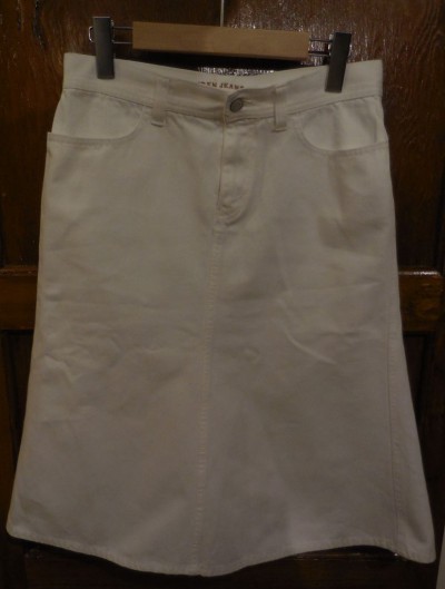Ralph Lauren / White Denim Skirt