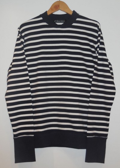 2015AW New Arrival Start!! / Upscape Audience / Vague-neck Heavy-weight Border L/S Tee