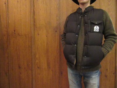 New Arrival 【FIDELITY】 DOWN VEST WOOL SOLID